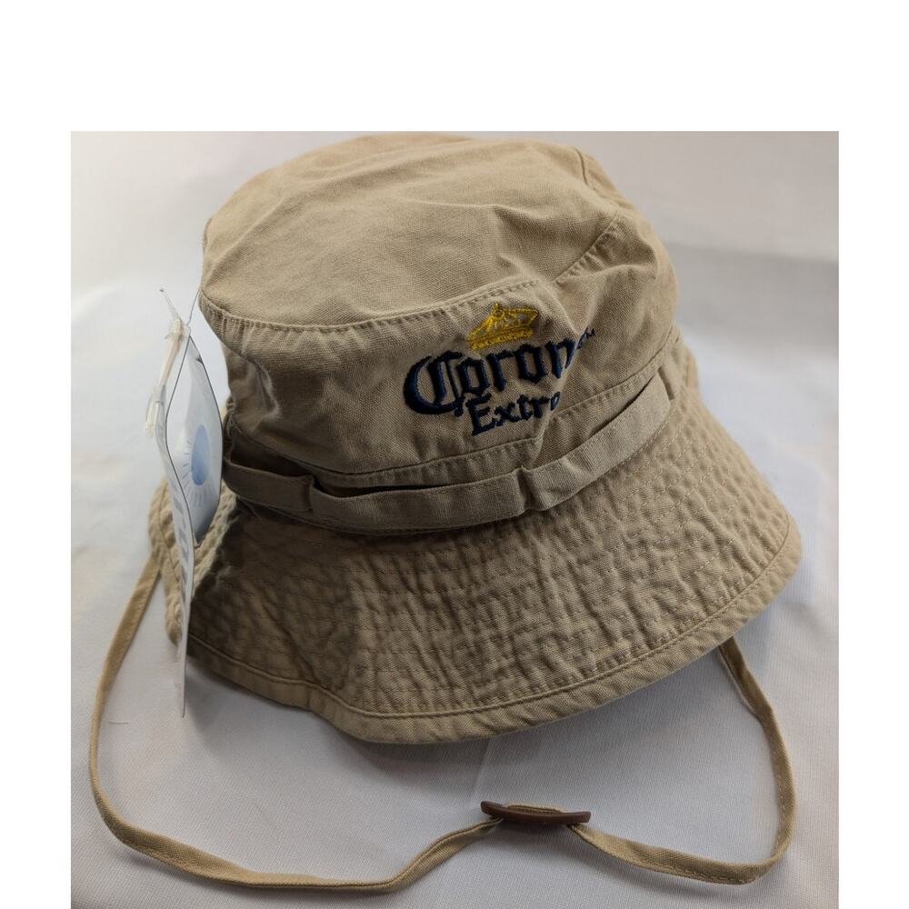 NWT Carona Extra Branded Bucket Hat in Tan, One Size
